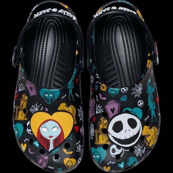 Unisex Crocs Jack Skellington Nightmare Before Christmas Classic Clogs M 8 W 10 - Picture 1 of 5